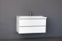 Neuer Senza badkamermeubel met Trendline wastafel met kraangaten 100 glans wit - Thumbnail 1