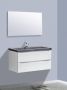 Neuer Senza badkamermeubel Trend Stone wastafel één kraangat 100 glans wit - Thumbnail 1