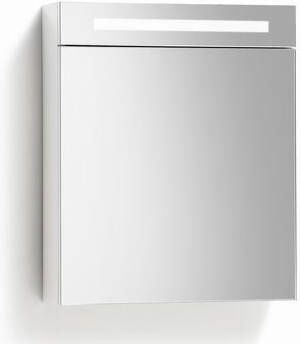 Neuer spiegelkast met verlichting links 60 hoogglans wit