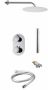 Neuer thermostatische inbouw doucheset rond met inbouwbox 30 chroom - Thumbnail 1