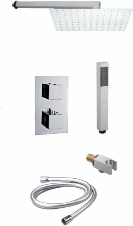 Neuer thermostatische inbouw doucheset vierkant 20 chroom