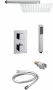 Neuer thermostatische inbouw doucheset vierkant 30 chroom - Thumbnail 1