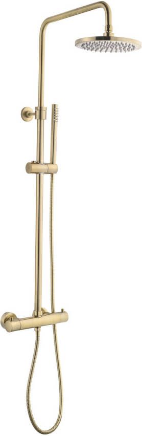 Neuer thermostatische opbouw doucheset rond 20 geborsteld goud
