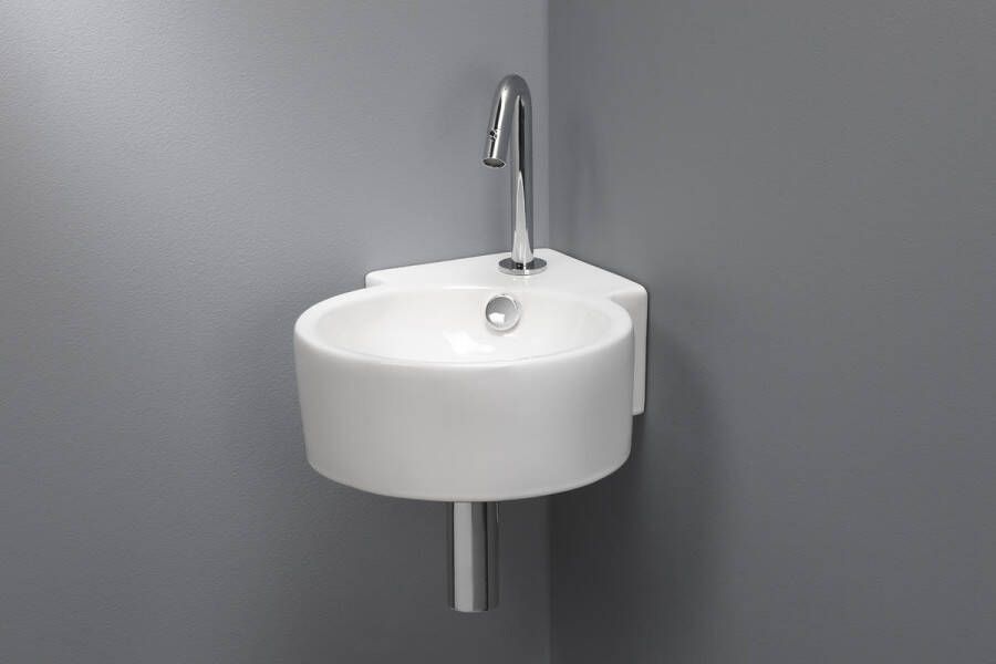 Novara Fontana keramische fontein kraan gat 44 5x31x13 cm wit - Foto 2