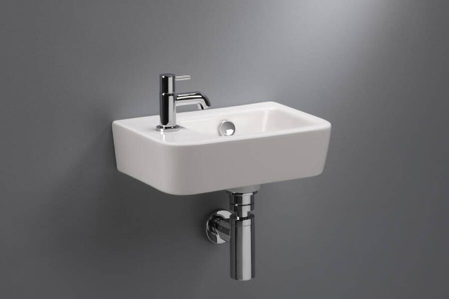 Royal Plaza Capella fontein 37x24 5x13 5cm 1 kraangat links met overloop wit 19565