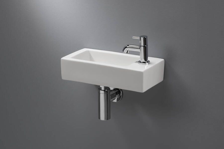 Royal Plaza Capella fontein 36 5x18 5x9 cm 1 kraangat rechts zonder overloop wit 19564