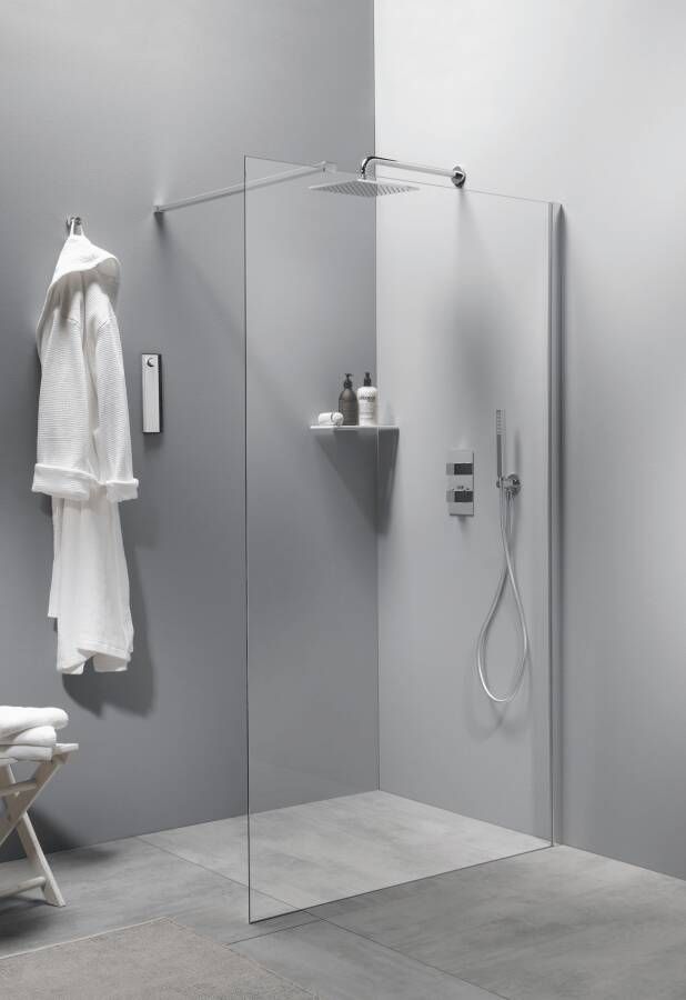 Novara Free Time inloopdouche 90x200 timeless glas