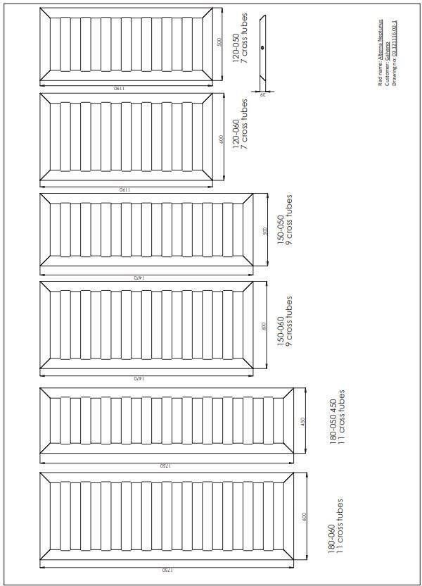 Novara Neptunus radiator 50x175 mat grijs