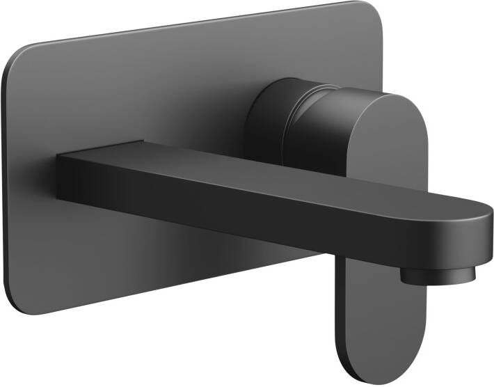 Royal Plaza Olger wastafelkraan inbouw 17cm uitloop mat zwart 82949