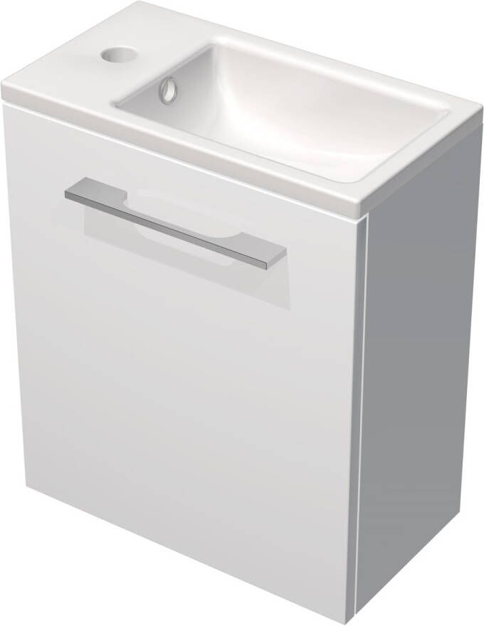 Novara Opus badkamermeubel deur rechts met fontein wit 22x40x46