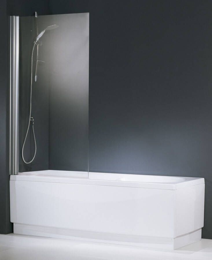 Novellini Aurora 1-delige badwand 80x150 cm omkeerbaar matchroom-helder glas