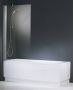 Novellini Aurora badklapwand 1 delig 80x150cm mat-chroom profiel en helder glas auroran180-1b - Thumbnail 2