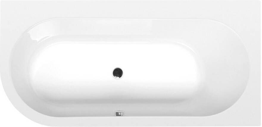 Polysan Ligbad Astra Slim Inbouw 165x80x48 cm Asymmetrisch Rechts Wit