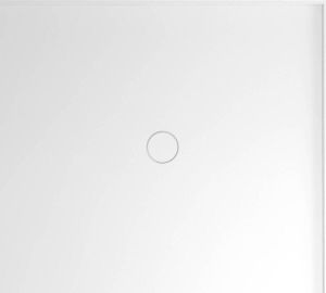 Polysan Mirai rechthoekige kunst-marmeren Douchebak 100x90x1 8cm rechts wit