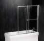 Polysan Olbia Pneumatische badwand 1230mm zilveren frame helder glas - Thumbnail 1