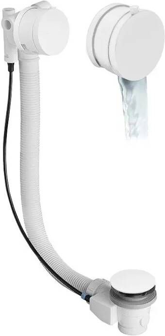 Polysan pop-up badvuller en badafvoer 77cm mat wit - Foto 2