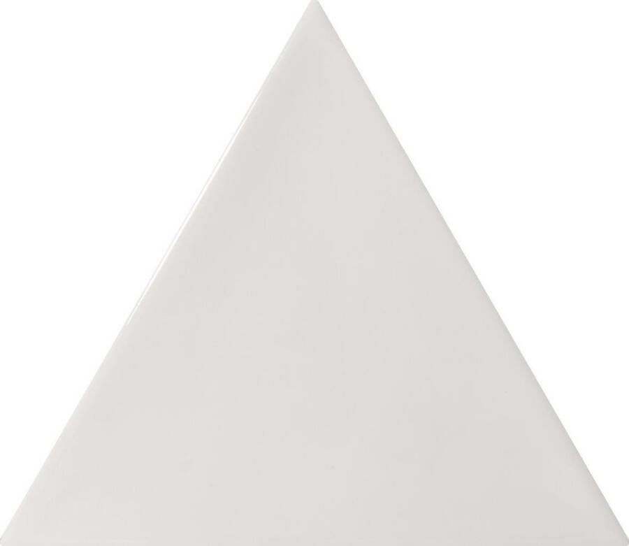 Quintessenza 3LATI driehoek tegel 13 2x11 4 Grigio Chiaro Lucido