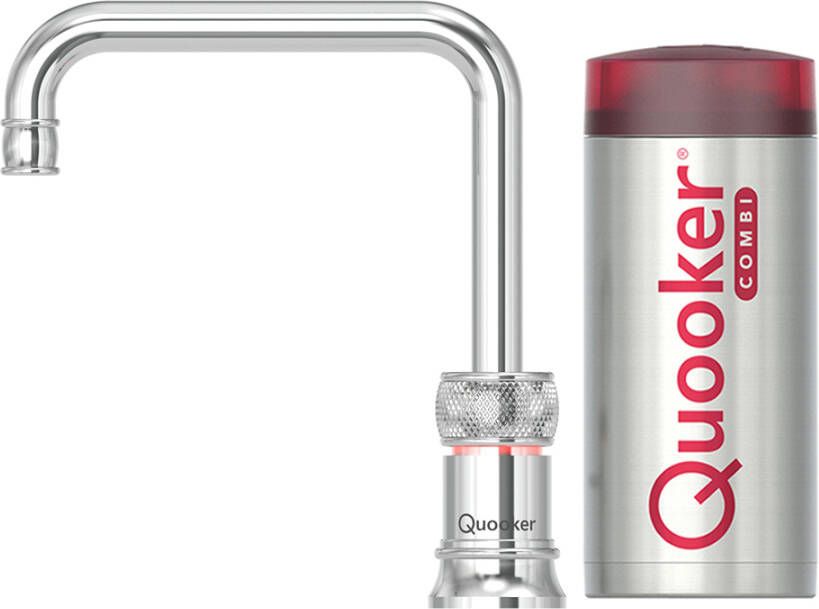 Quooker Classic Nordic Square Single Tap kokend waterkraan met COMBI boiler choom