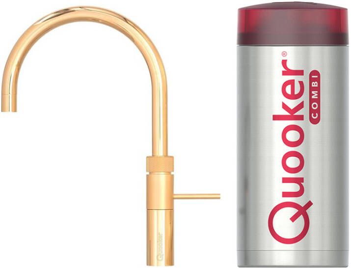 Quooker Fusion Round kokend waterkraan met COMBI boiler goud