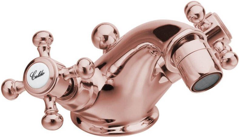 Sapho Bidetmengkraan Antea 2-knop Gebogen 7.2 cm Rose Goud (incl. clickwaste)