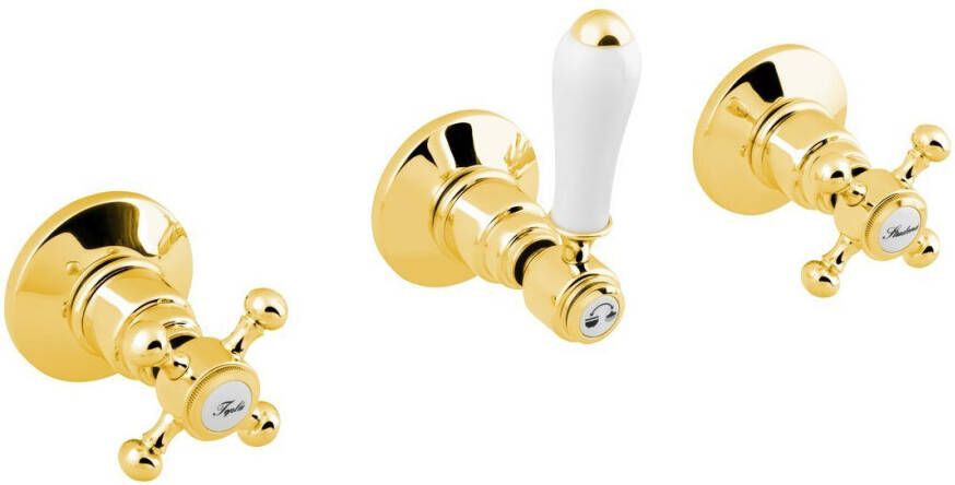 Reitano Rubinetteria Antea Inbouw Douchemengkraan 2 uitgangen goud