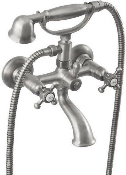 Reitano Rubinetteria Antea Wandmontage badmengkraan incl. Douche Handset geborsteld nikkel