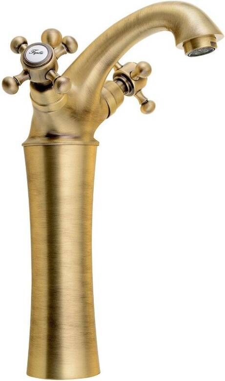 Reitano Rubinetteria Reitano Antea wastafelmengkraan 25.5 cm bronzen inclusief pop-up waste