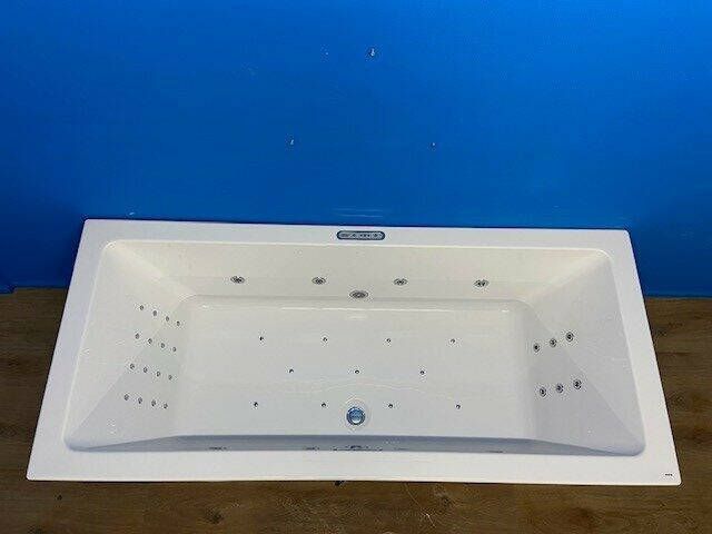 Riho Rethink Cubic met Fall bubbelbad met Supreme systeem 180x80 wit
