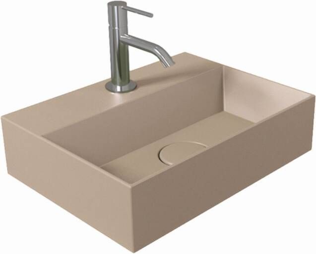 Salenzi Spy fontein 40x30 cm mat taupe (incl. bijpassende clickwaste)