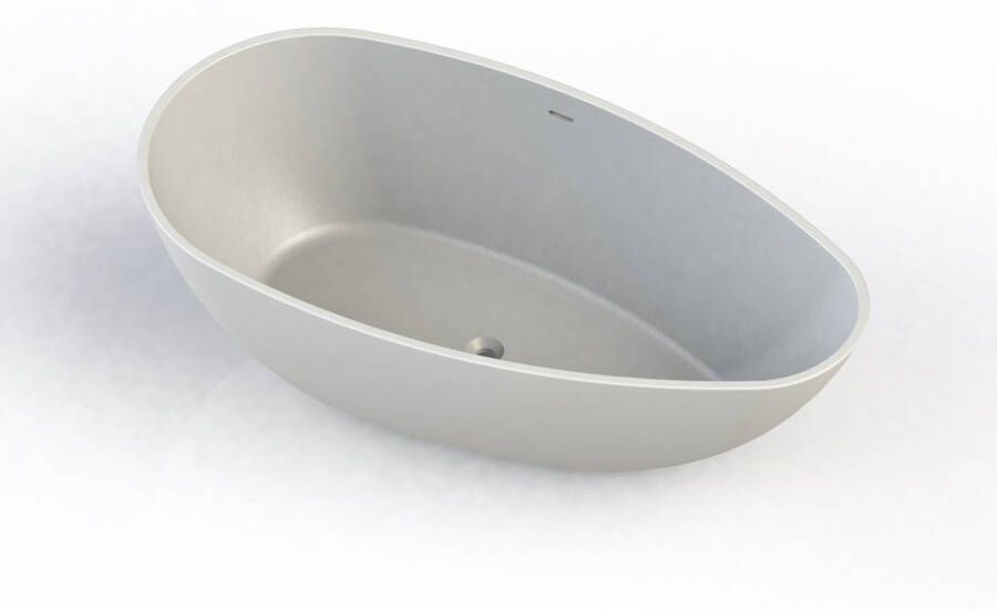 Salenzi Vrijstaand Ligbad Unica 170x86x54 cm Solid Cast Mat Wit - Foto 1