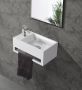 Saniclear Bali solid surface fontein links 36x20cm mat wit - Thumbnail 3
