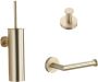 Saniclear Brass toiletaccessoires set geborsteld messing - Thumbnail 4