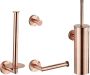 Saniclear Copper 4-delig toiletaccessoires set geborsteld koper - Thumbnail 1