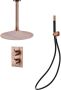 Saniclear Copper Pro inbouw regendouche met plafondarm en hoofddouche 20cm koper - Thumbnail 1