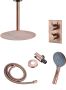 Saniclear Copper inbouw regendouche met plafondarm hoofddouche en 3 standen handdouche 30cm geborsteld koper - Thumbnail 1