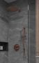 Saniclear Copper ronde inbouw regendouche met glijstang en muurarm 20 geborsteld koper - Thumbnail 1