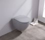 Saniclear Itsie randloze toilet met toiletzitting mat grijs - Thumbnail 4
