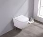 Saniclear Itsie randloze toilet met toiletzitting mat wit - Thumbnail 2