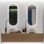 Saniclear Parma 2 ovale spiegels met verlichting en verwarming 50x100 - Thumbnail 1
