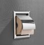 Saniclear Talpa inbouw toiletrolhouder met klep chroom - Thumbnail 1