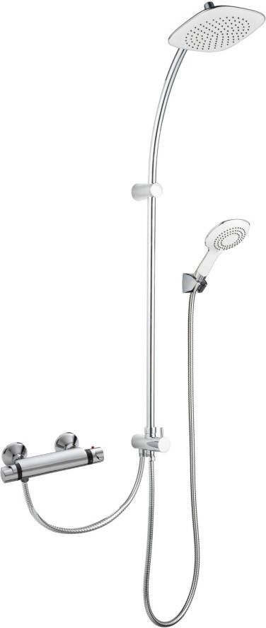 Saniscape Milano opbouw regendouche met handdouche en thermostaat