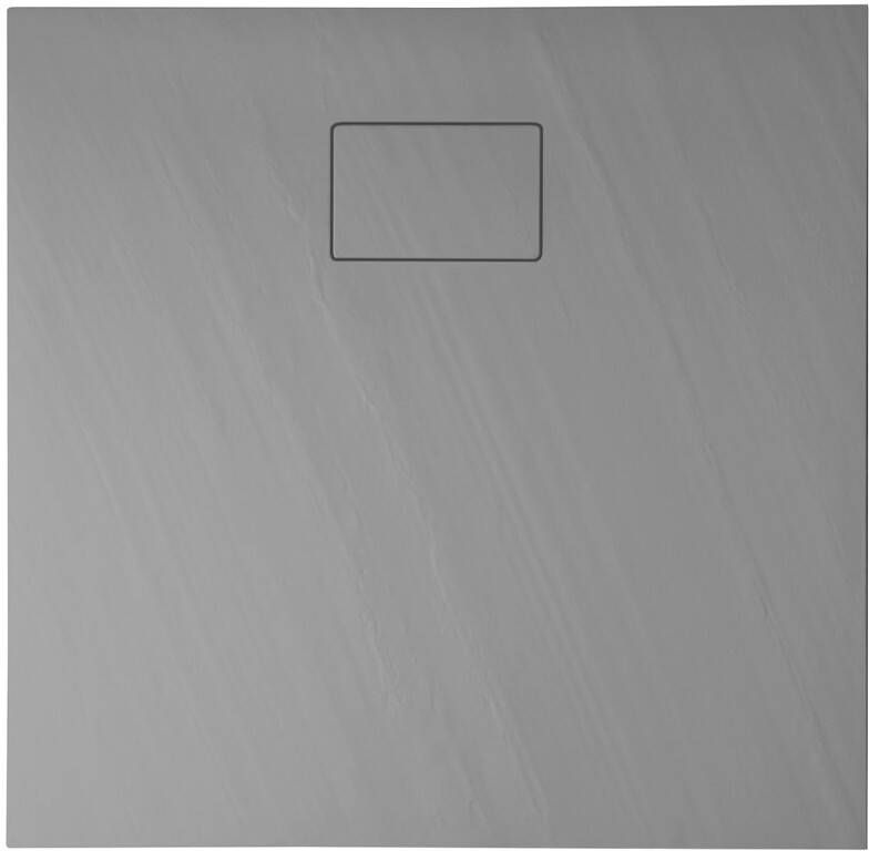 Sapho Acora Douchebak gegoten marmer vierkant 80x80x3 5cm grijs stenen décor