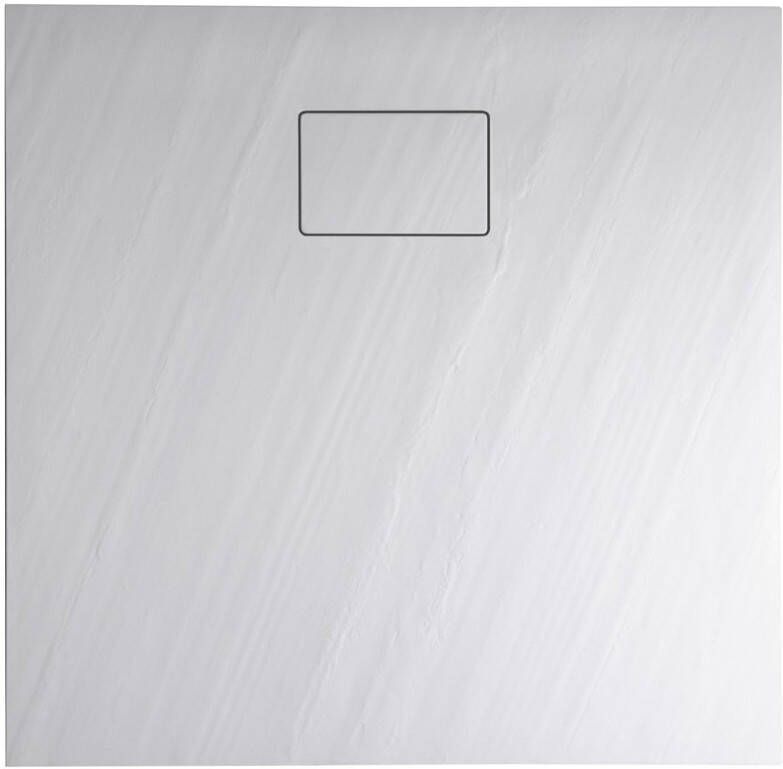Sapho Acora Douchebak gegoten marmer vierkant 80x80x3 5cm wit stenen décor