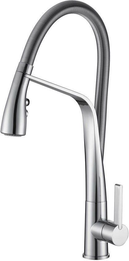 Sapho Keukenmengkraan Arla 1-hendel 47.5 cm met Uittrekbare Uitloop Chroom