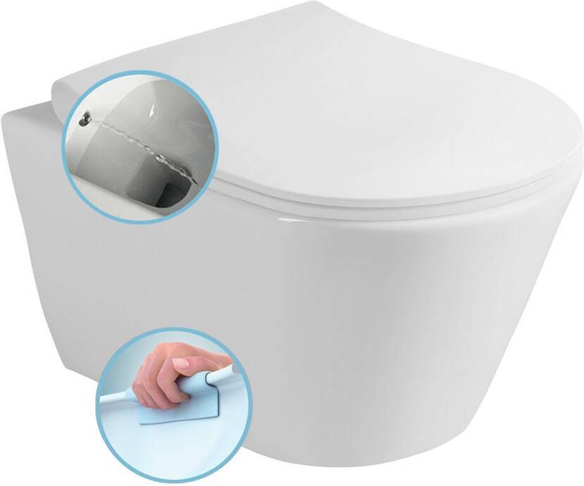 Sapho Awa hangend bidet toilet 36x53cm wit online kopen