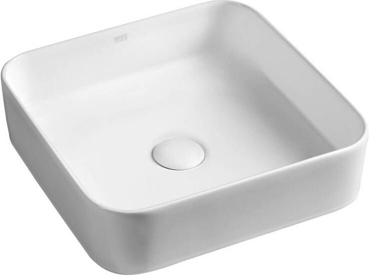 Sapho Waskom Opbouw Blade Vierkant 40x40x11.5 cm Keramiek Wit