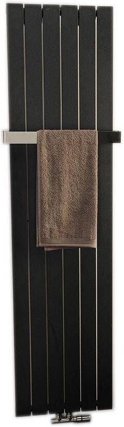 Sapho Designradiator Colonna Recht Middenaansluiting 45x180 cm 910W Antraciet