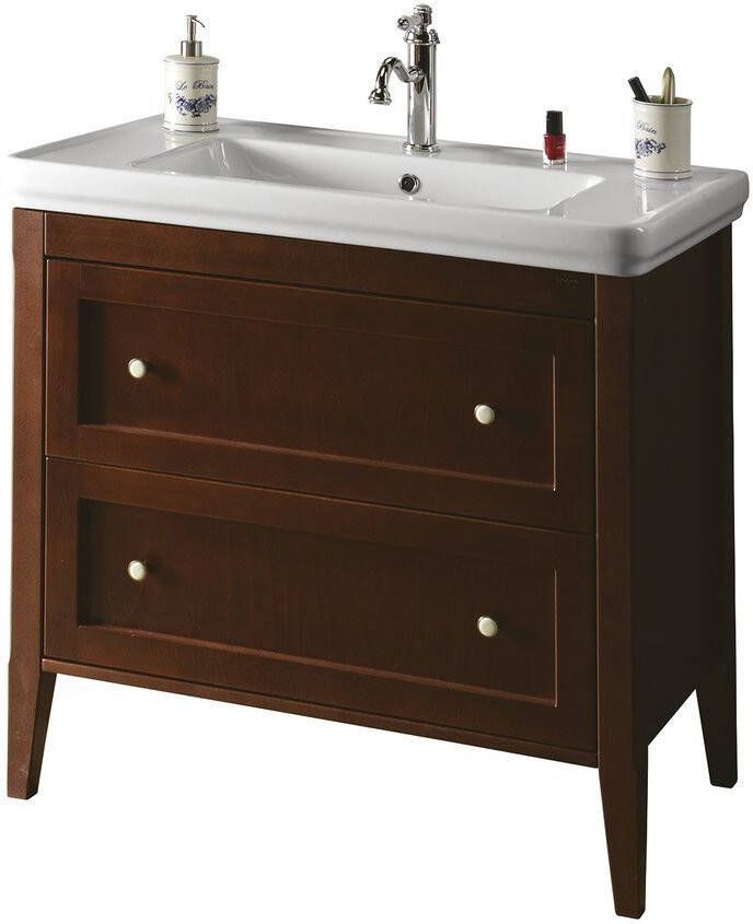 Sapho Cross Badkamermeubel 85x81x47cm 2 laden mahagon