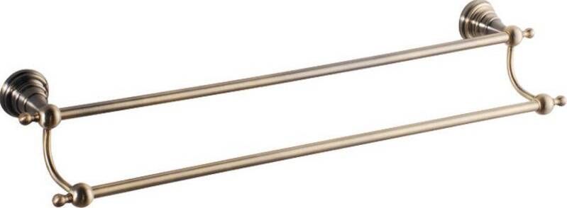 Sapho Dubbele Handdoekhouder Diamond Hangend 60.5 cm Brons