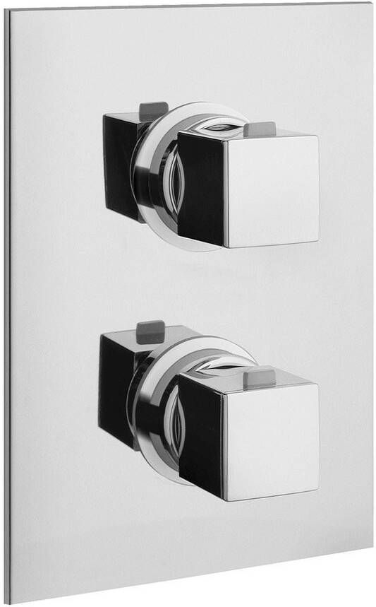 Sapho Douchekraan Inbouw Dimy Thermostatisch Afbouwdeel 2-weg Chroom (incl. inbouwdeel)